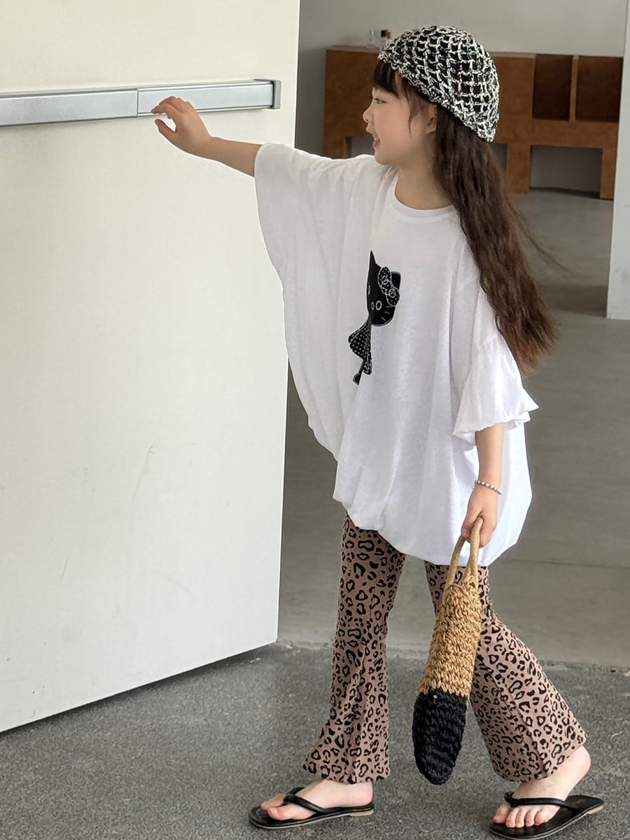 Leopard Flare Leggings フレア ロングパンツ【mh0013079】 mamahalo kids ロングパンツ・スウェットパンツ
