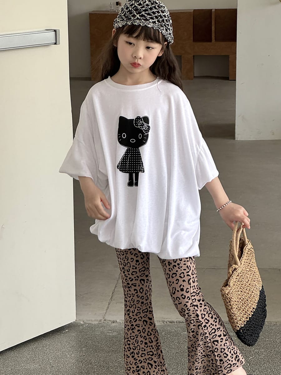 Leopard Flare Leggings フレア ロングパンツ【mh0013079】 mamahalo kids ロングパンツ・スウェットパンツ