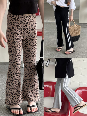 Leopard Flare Leggings フレア ロングパンツ【mh0013079】 mamahalo kids ロングパンツ・スウェットパンツ