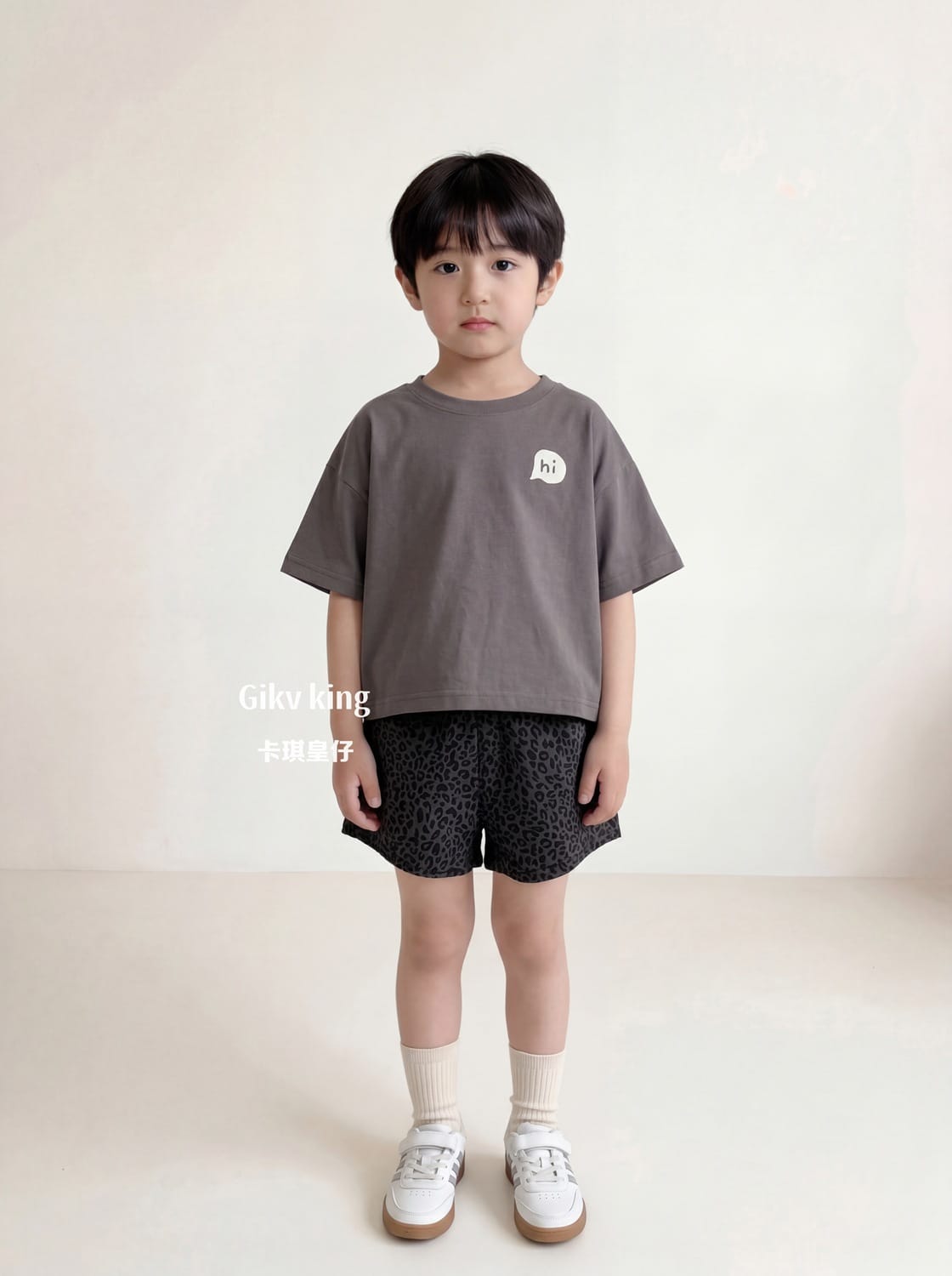 Leopard Patterned Cotton Shorts レオパード ショートパンツ【mh0013475】 Gikv king ハーフパンツ・ショートパンツ