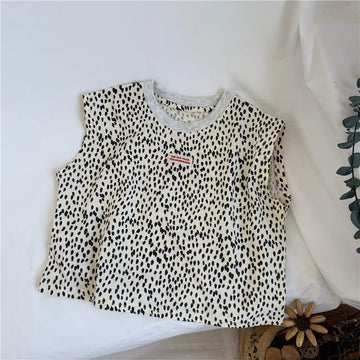 Leopard Print Round Neck Tank レオパード タンクトップ【mh0013648】 GL-Kids タンクトップ・キャミソール・ノースリーブトップス