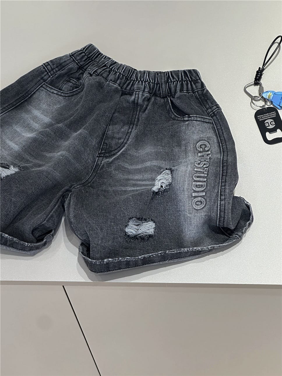 Letter Denim Shorts ロゴ デニムハーフパンツ【mh0012961】 snidols ハーフパンツ・ショートパンツ