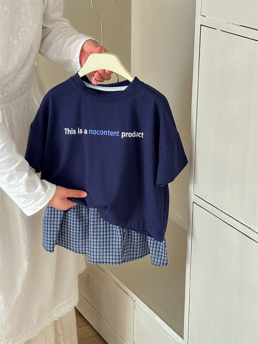 Letter Print Loose Short Sleeve T 英字プリント 半袖Tシャツ【mh0012278】 Laibaobao