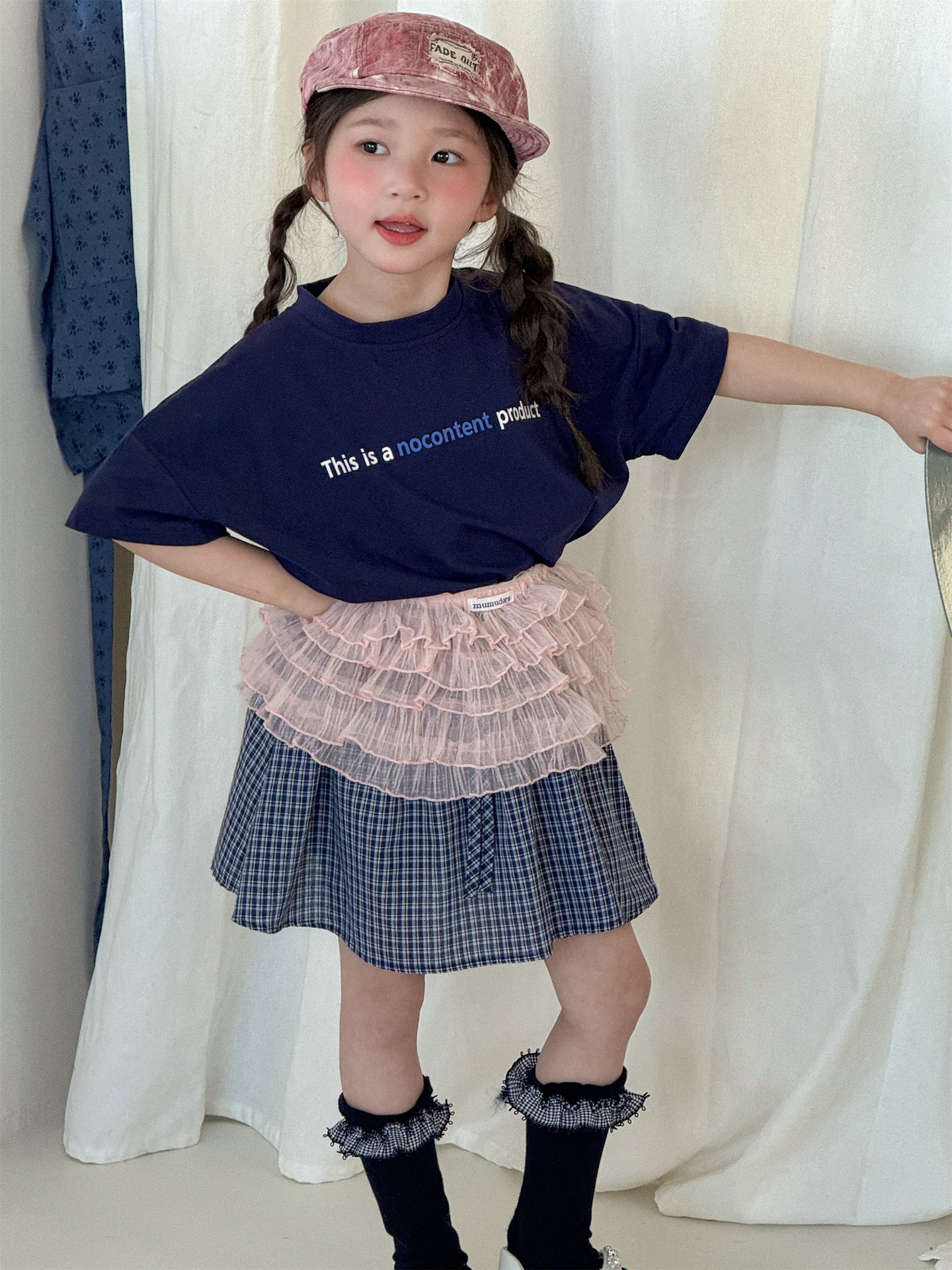 Letter Print Loose Short Sleeve T 英字プリント 半袖Tシャツ【mh0012278】 Laibaobao