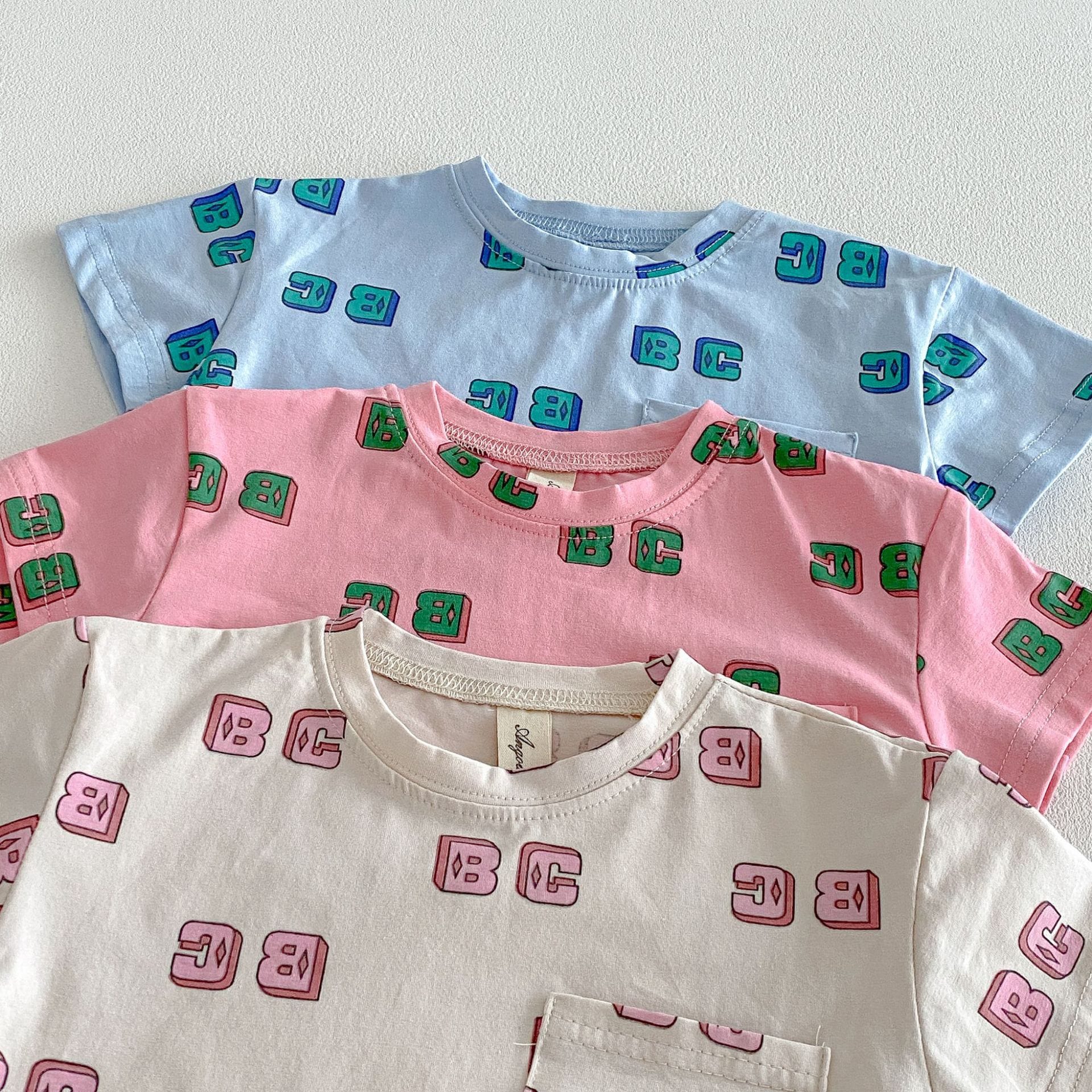 Letter Print Short Sleeve Shorts Set レタープリント 半袖 セットアップ【mh0012721】 angou 半袖セットアップ