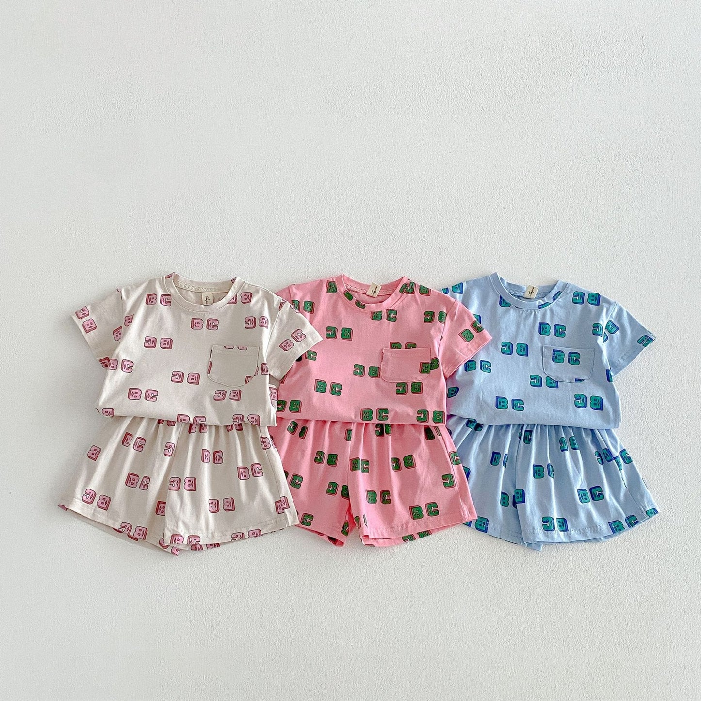 Letter Print Short Sleeve Shorts Set レタープリント 半袖 セットアップ【mh0012721】 angou 半袖セットアップ