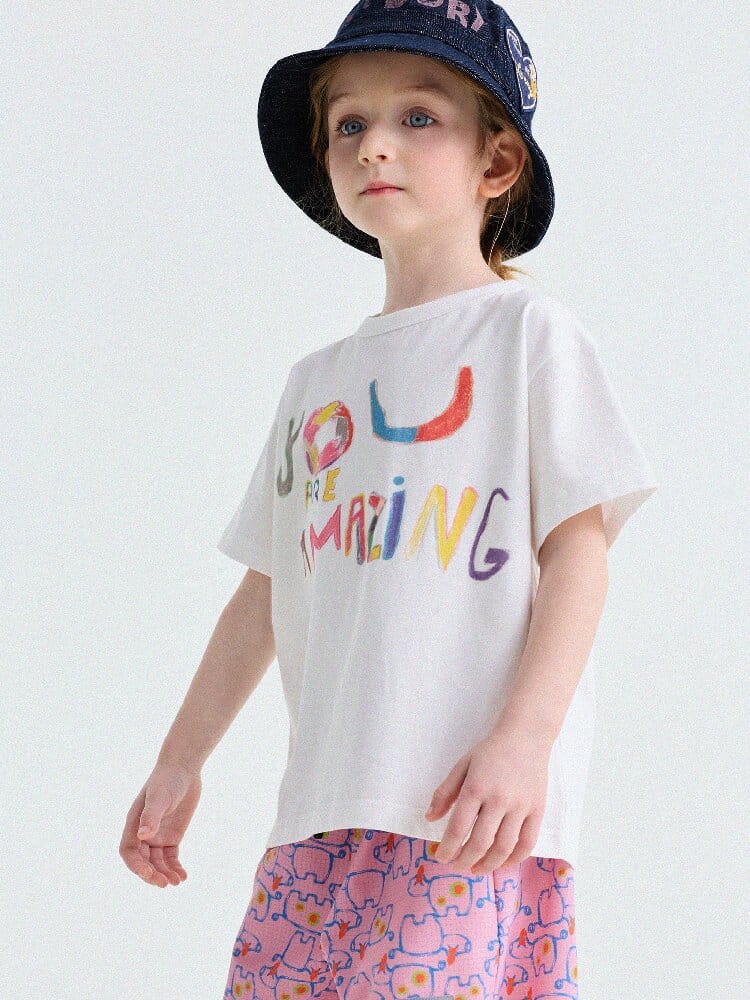 Lettering Graphic Short-Sleeved T-Shirt ビッグシルエット 半袖Tシャツ【mh0013196】 yunerma 半袖Tシャツ