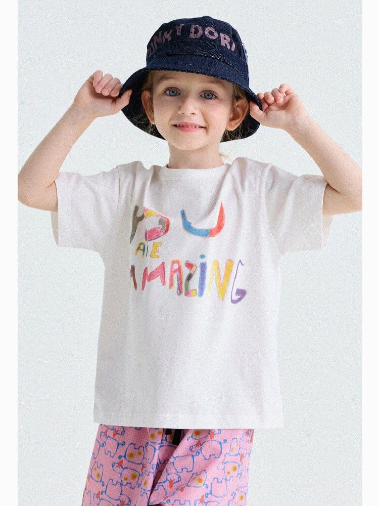 Lettering Graphic Short-Sleeved T-Shirt ビッグシルエット 半袖Tシャツ【mh0013196】 yunerma 半袖Tシャツ