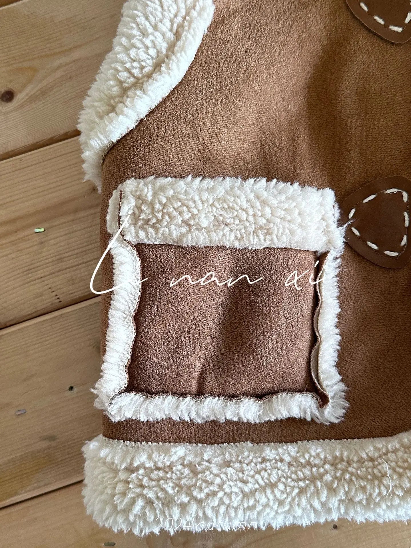 ベスト キッズベスト ボアフリースダッフルボタンフェイクムートンアウターベスト【mh0008163】