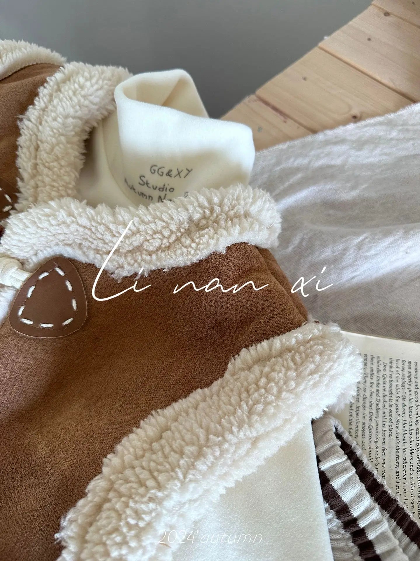 ベスト キッズベスト ボアフリースダッフルボタンフェイクムートンアウターベスト【mh0008163】