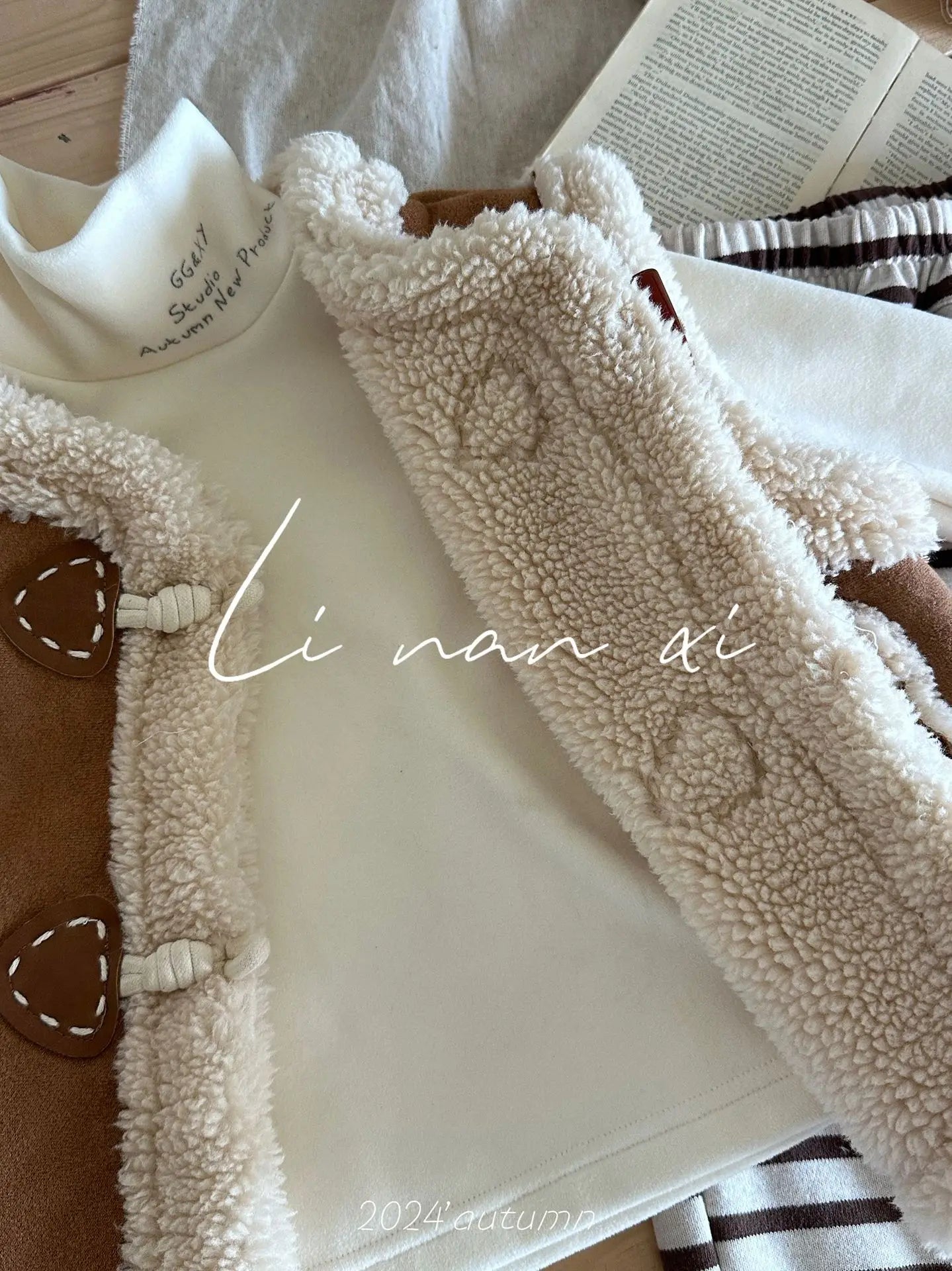 ベスト キッズベスト ボアフリースダッフルボタンフェイクムートンアウターベスト【mh0008163】