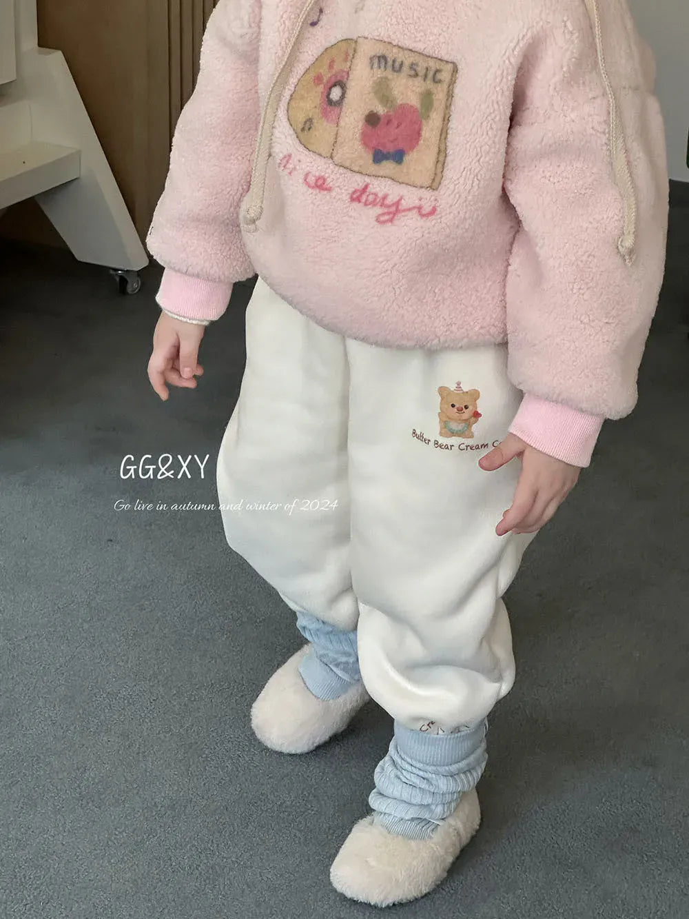 トレーナー・フーディ キッズトップス プリントボアフリース長袖プルオーバー【mh0008301】