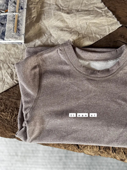 長袖Tシャツ Coffee / 90cm キッズトップス シンプル長袖Tシャツ【mh0008233】