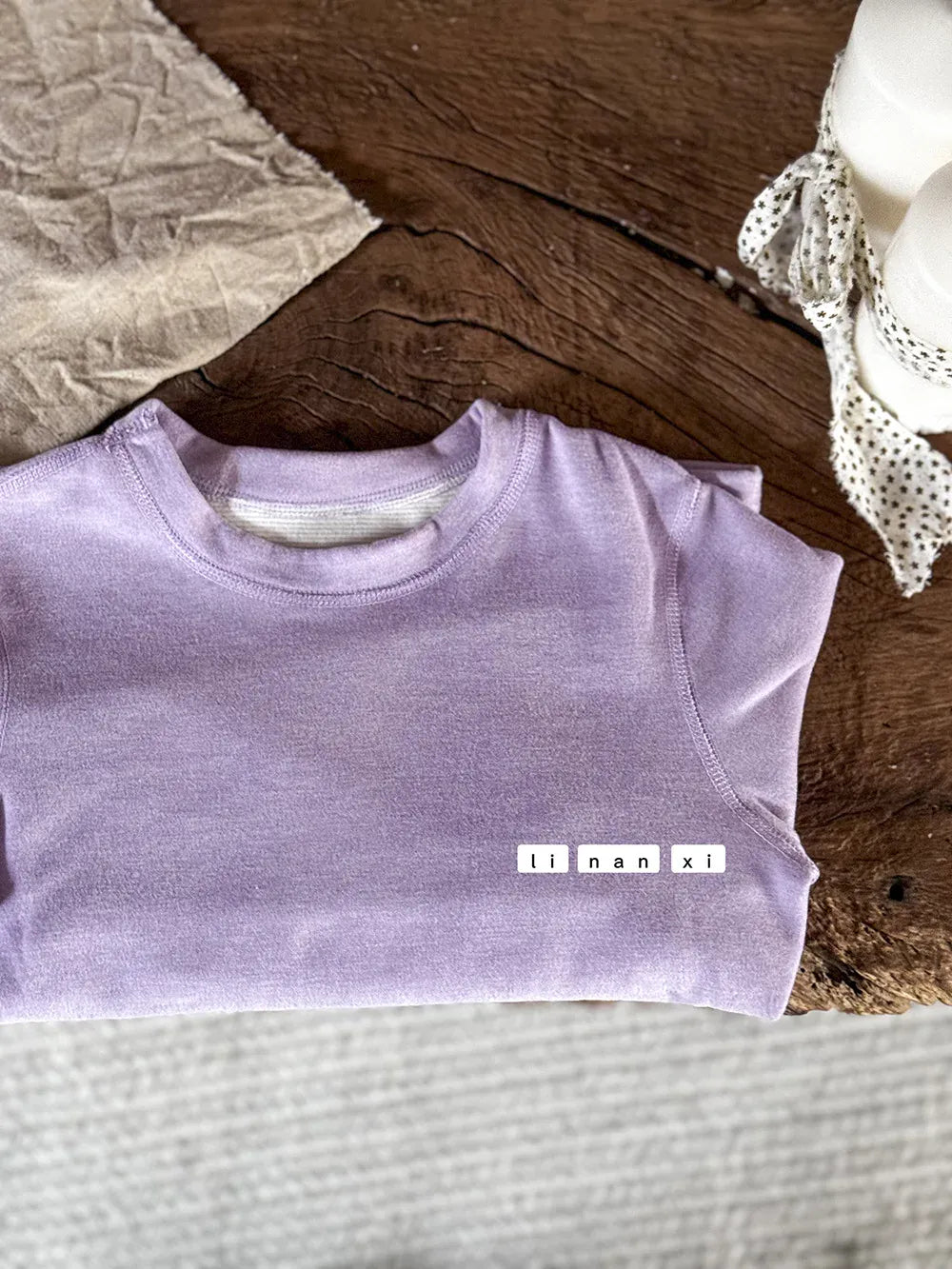 長袖Tシャツ Purple / 90cm キッズトップス シンプル長袖Tシャツ【mh0008233】