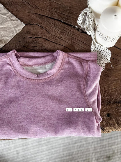 長袖Tシャツ Rose / 90cm キッズトップス シンプル長袖Tシャツ【mh0008233】