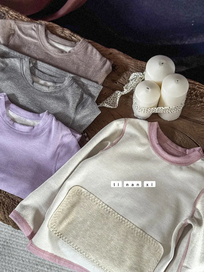 長袖Tシャツ キッズトップス シンプル長袖Tシャツ【mh0008233】