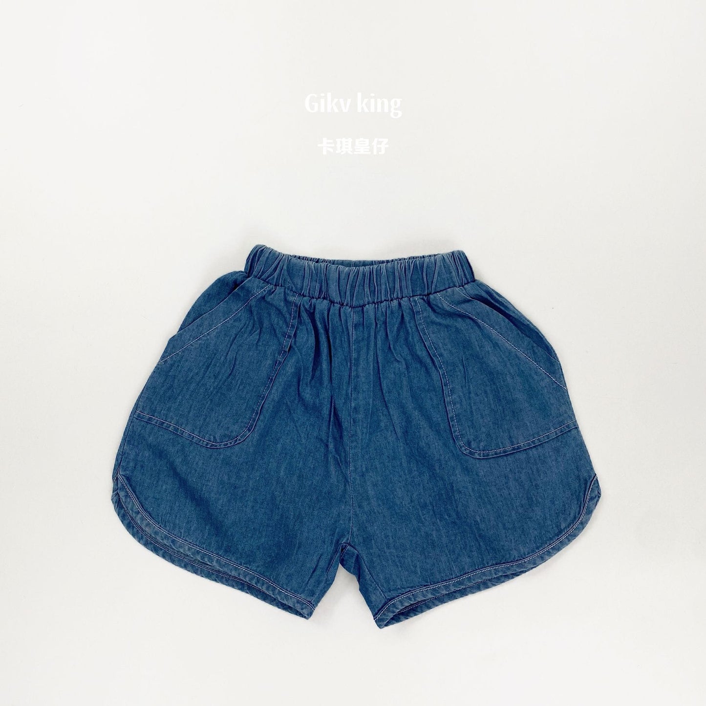Lightweight Tencel Denim Shorts デニム テンセル ハーフパンツ【mh0012837】 Light Blue / 80cm Gikv king ハーフパンツ・ショートパンツ