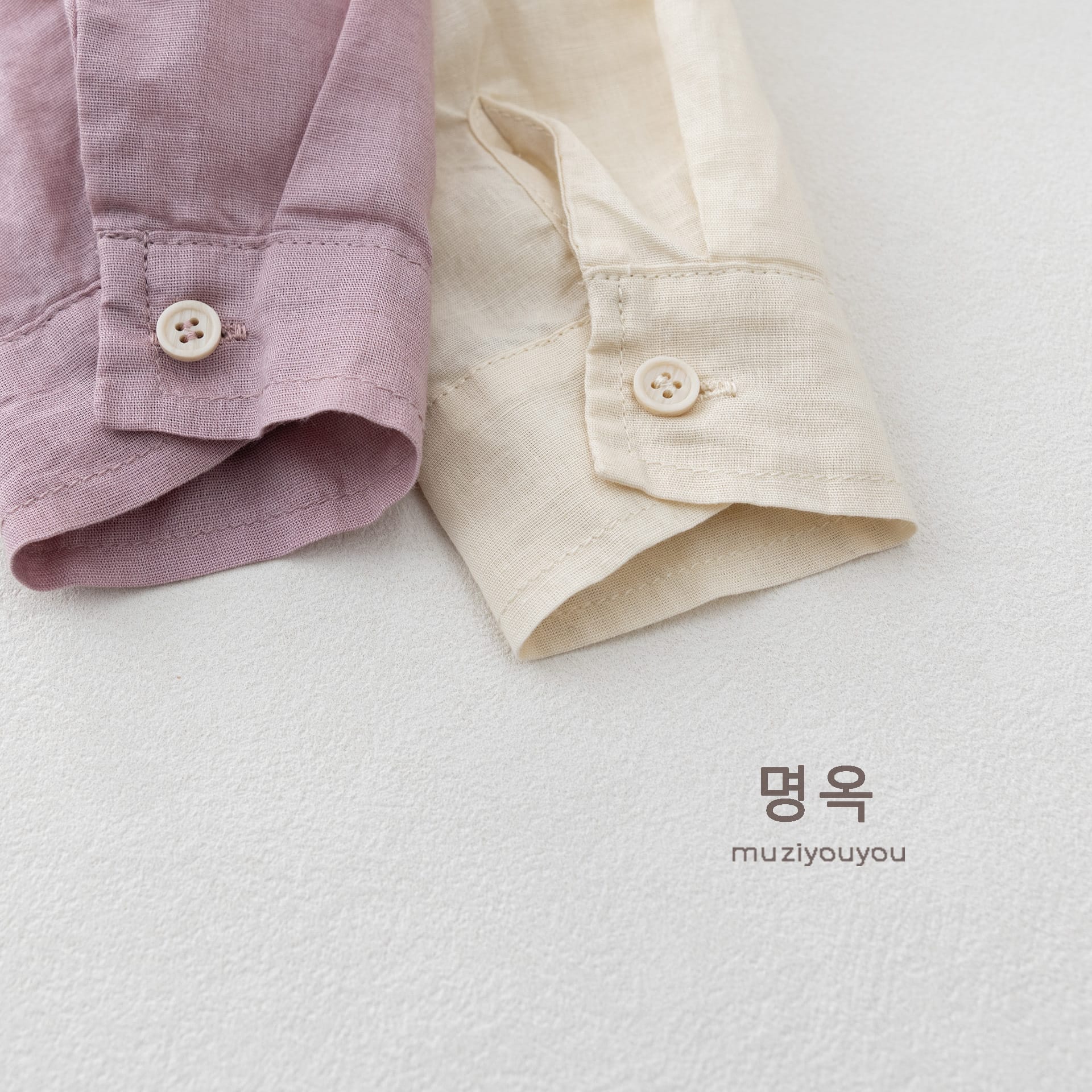 Linen Blend Stand Collar Long Sleeve Shirt バンドカラー 長袖シャツ【mh0013150】 명옥 muziyouyou 長袖シャツ・ブラウス