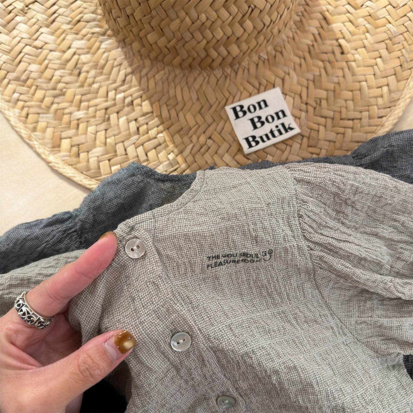 Linen Puff Sleeve Blouse ラッフル 半袖ブラウス【mh0013230】 ADbaby 半袖シャツ・ブラウス
