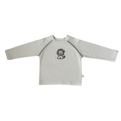 Lion Embroidery Cotton Long Sleeve T ライオン刺繍 長袖Tシャツ【mh0012270】 GL-Kids