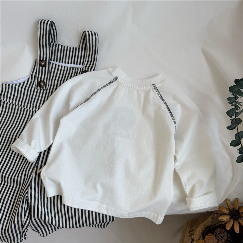 Lion Embroidery Cotton Long Sleeve T ライオン刺繍 長袖Tシャツ【mh0012270】 GL-Kids