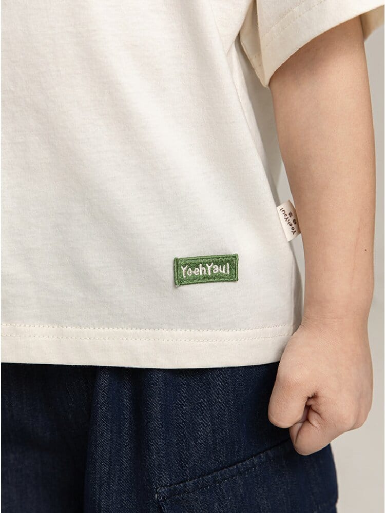 Little Forest Series リーフ柄 半袖シャツ Tシャツ デニム セットアップ【mh0012734】 YoehYaul 半袖セットアップ
