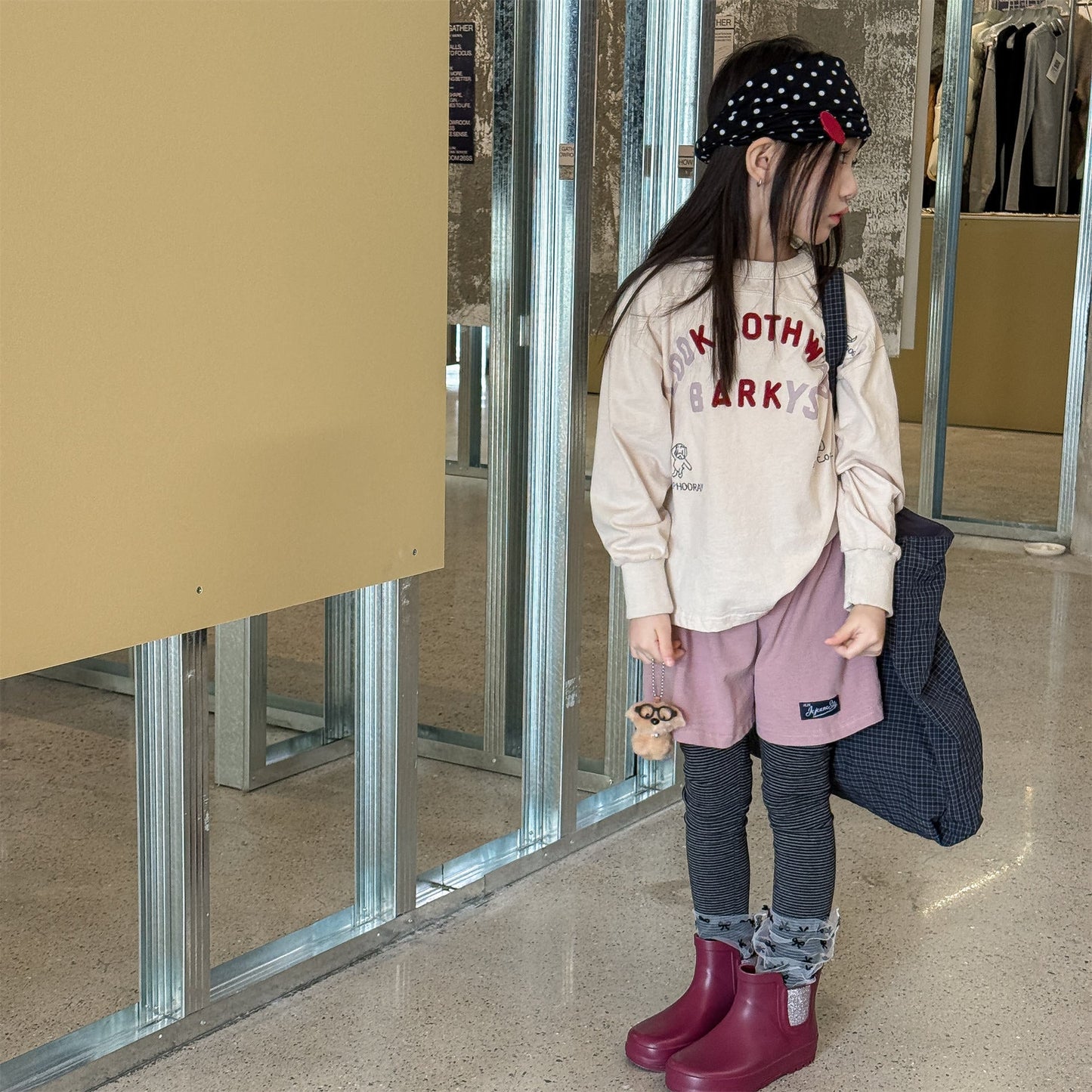 Logo Printed Cotton Sweatshirt ロゴ プリント スウェットシャツ【mh0012438】 ADbaby 長袖Tシャツ