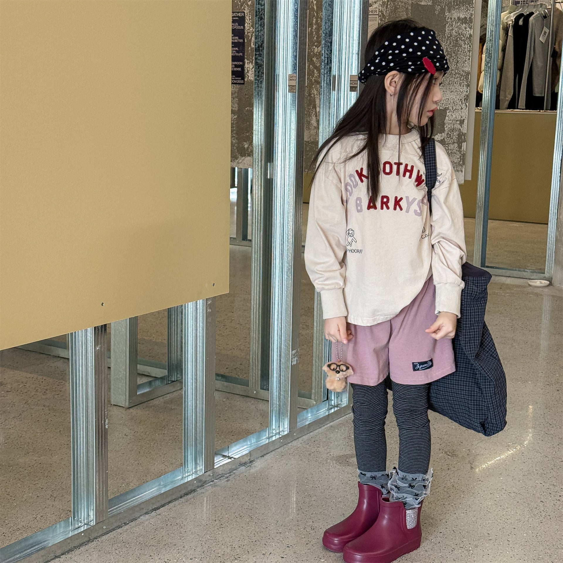 Logo Printed Cotton Sweatshirt ロゴ プリント スウェットシャツ【mh0012438】 ADbaby 長袖Tシャツ