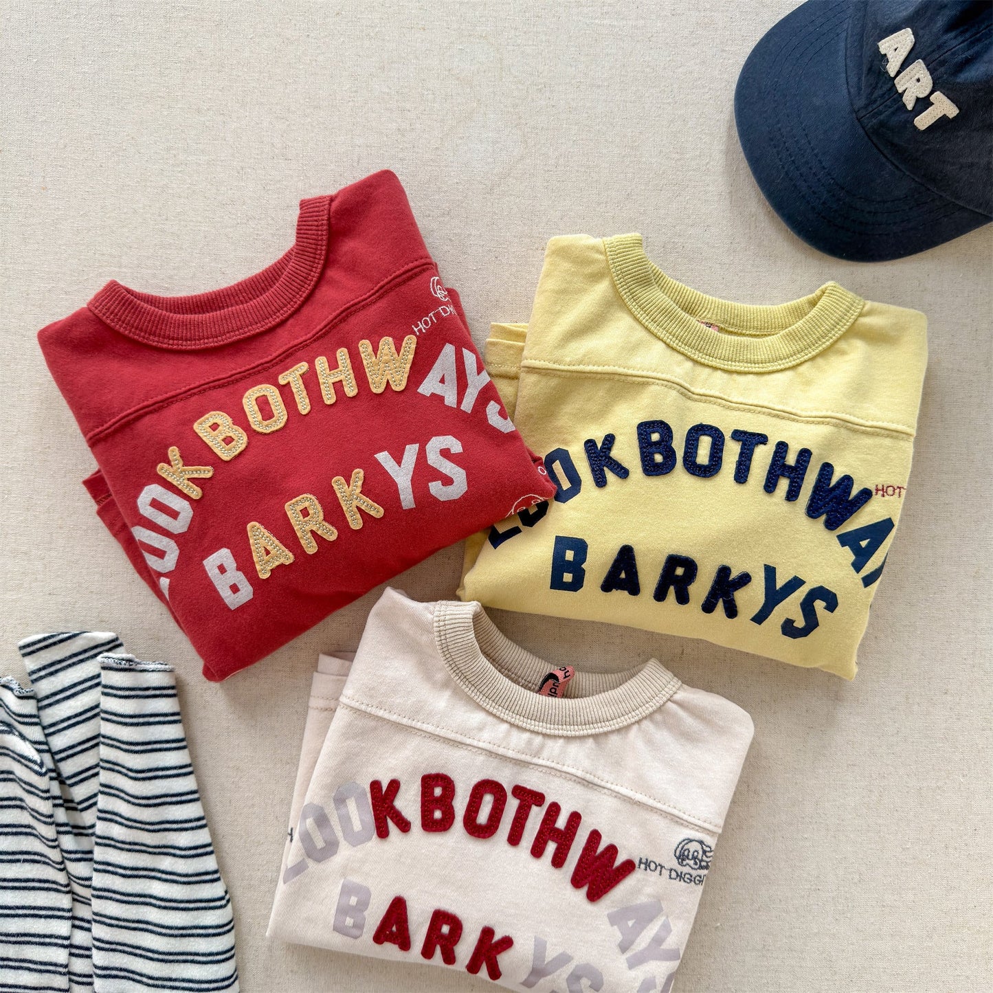 Logo Printed Cotton Sweatshirt ロゴ プリント スウェットシャツ【mh0012438】 ADbaby 長袖Tシャツ