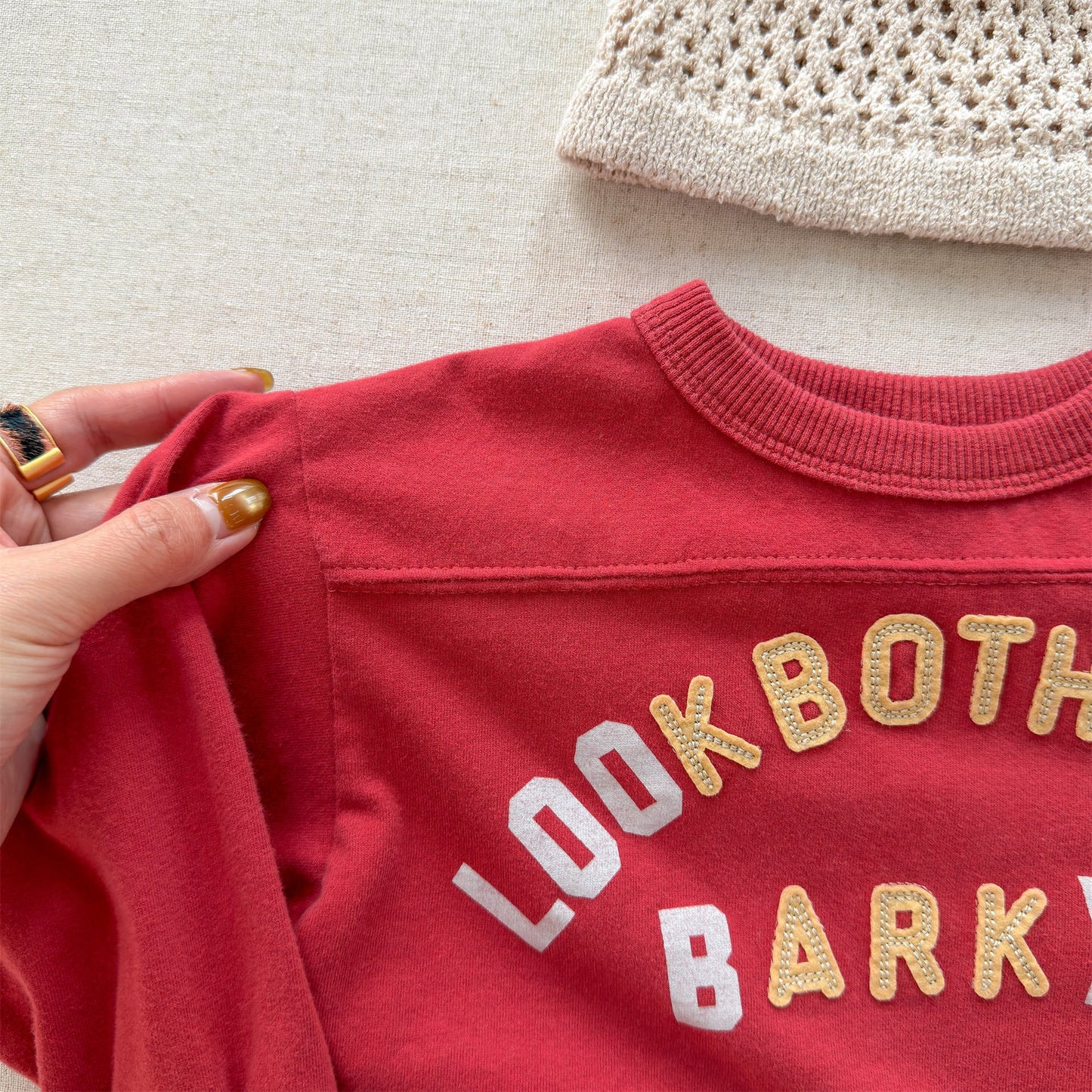 Logo Printed Cotton Sweatshirt ロゴ プリント スウェットシャツ【mh0012438】 ADbaby 長袖Tシャツ