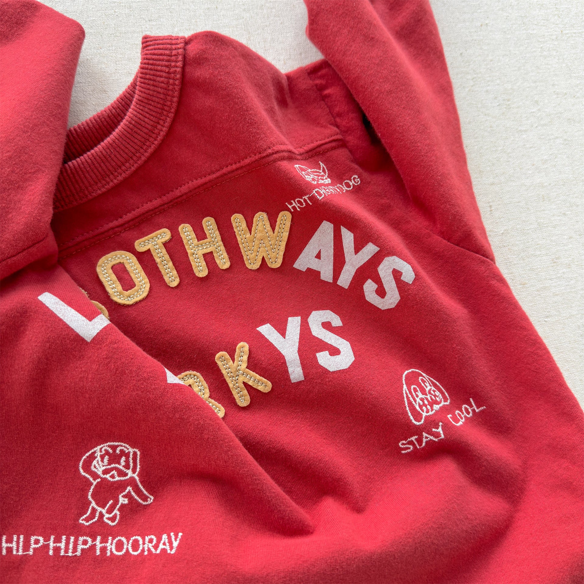 Logo Printed Cotton Sweatshirt ロゴ プリント スウェットシャツ【mh0012438】 ADbaby 長袖Tシャツ