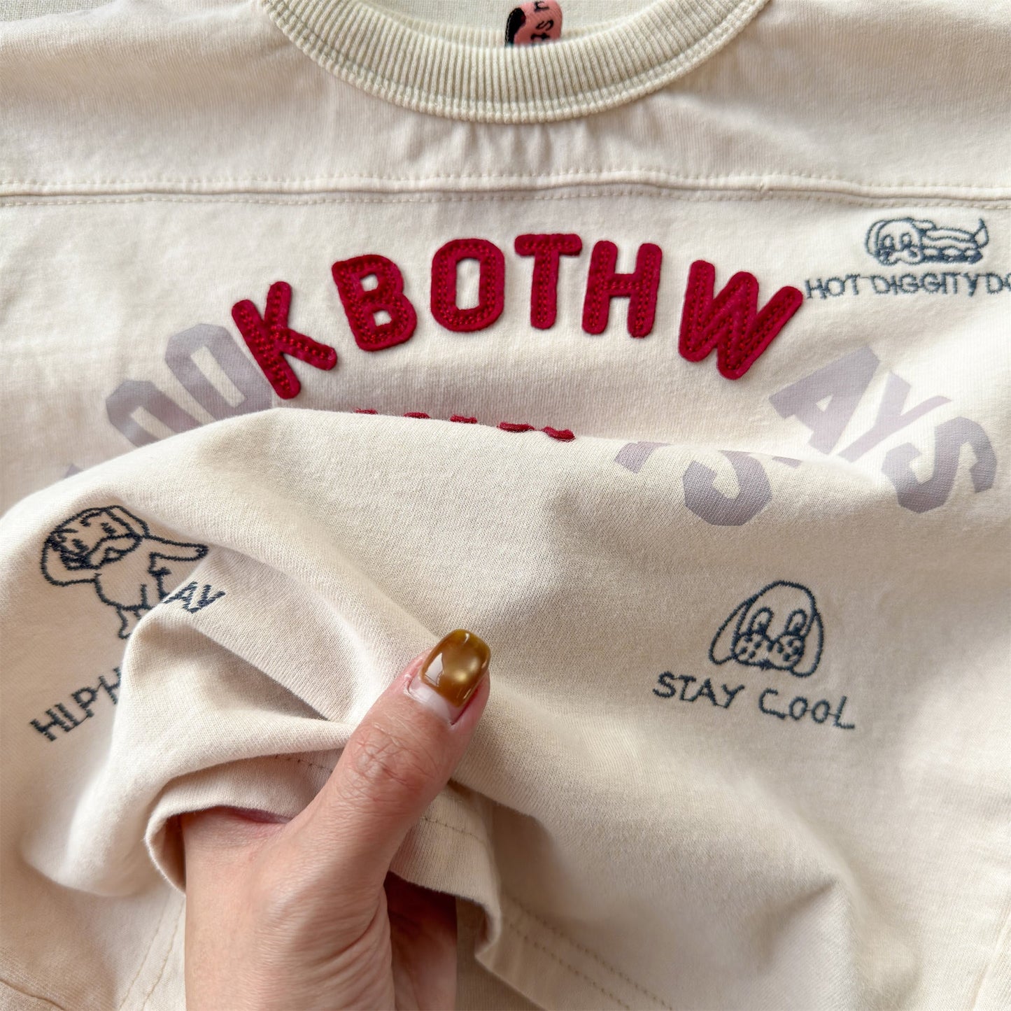 Logo Printed Cotton Sweatshirt ロゴ プリント スウェットシャツ【mh0012438】 ADbaby 長袖Tシャツ