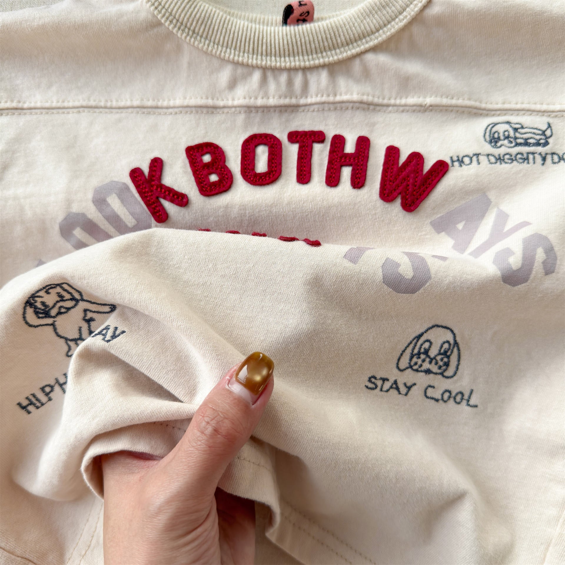 Logo Printed Cotton Sweatshirt ロゴ プリント スウェットシャツ【mh0012438】 ADbaby 長袖Tシャツ