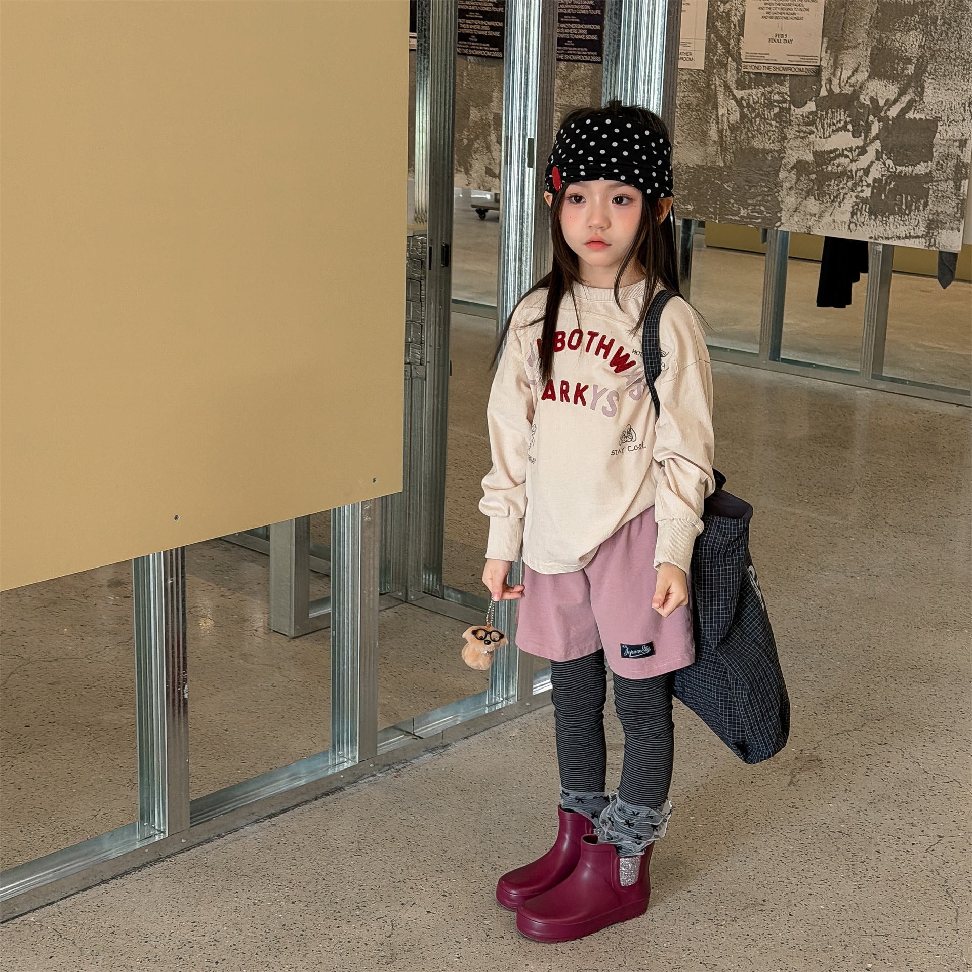Logo Printed Cotton Sweatshirt ロゴ プリント スウェットシャツ【mh0012438】 ADbaby 長袖Tシャツ