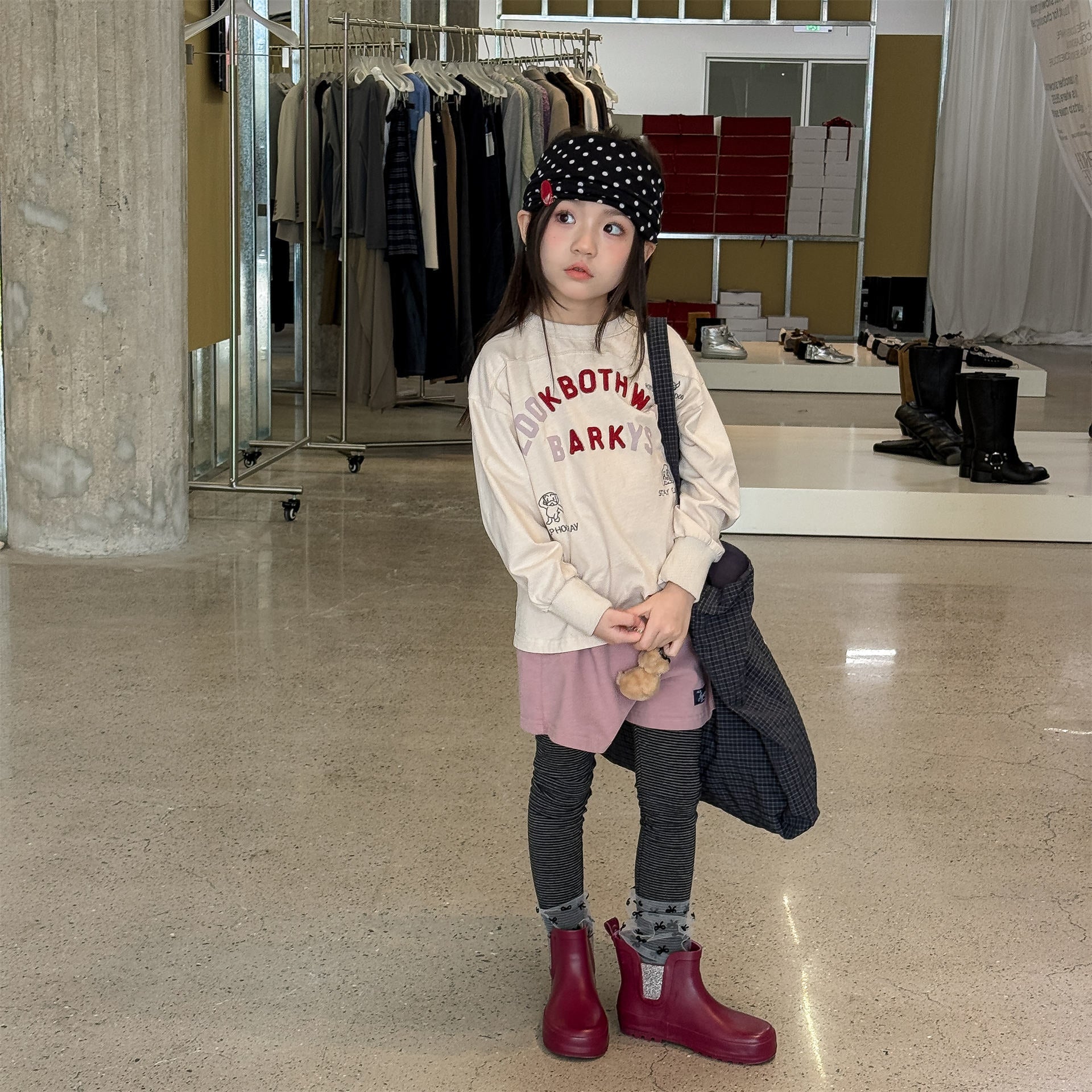 Logo Printed Cotton Sweatshirt ロゴ プリント スウェットシャツ【mh0012438】 ADbaby 長袖Tシャツ