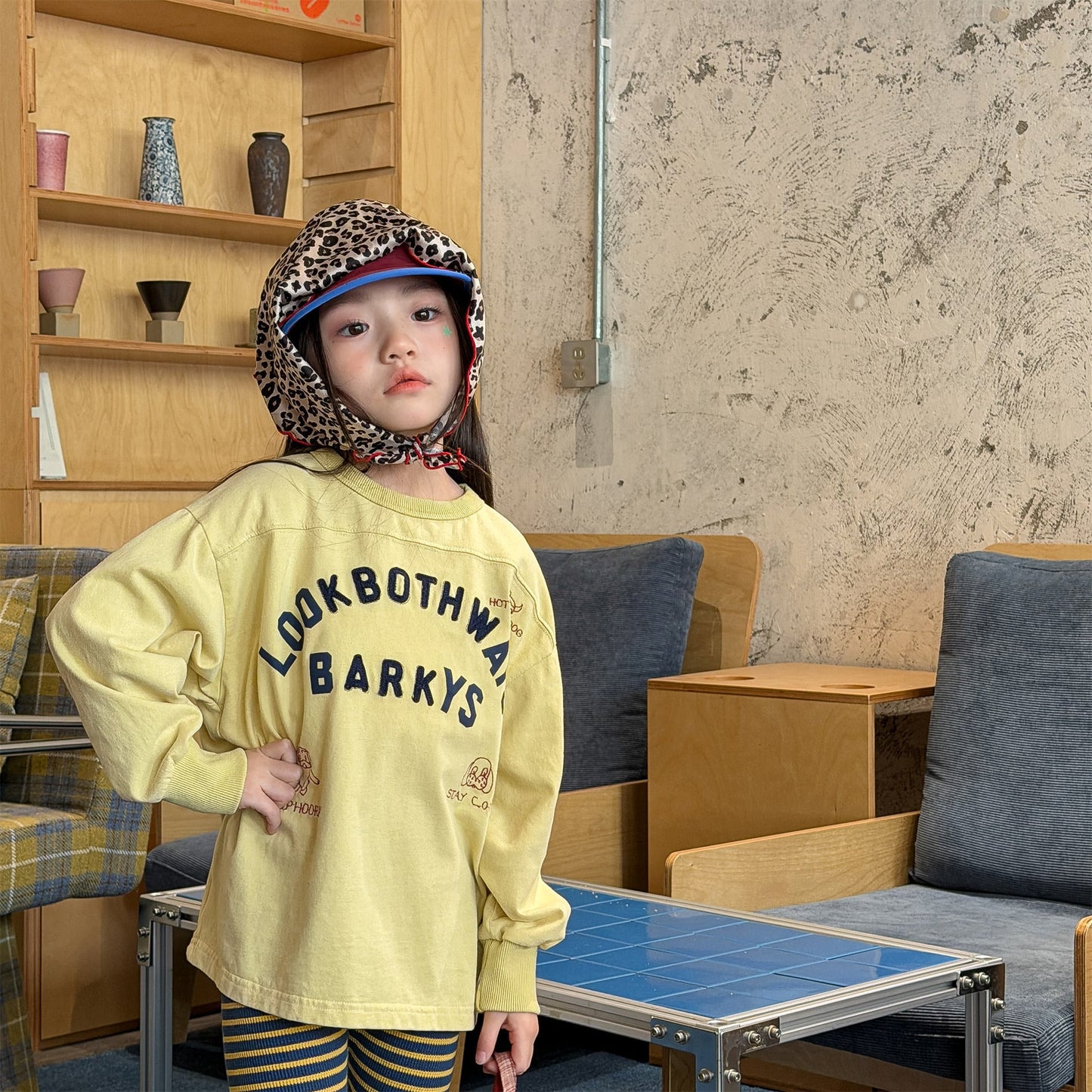 Logo Printed Cotton Sweatshirt ロゴ プリント スウェットシャツ【mh0012438】 ADbaby 長袖Tシャツ