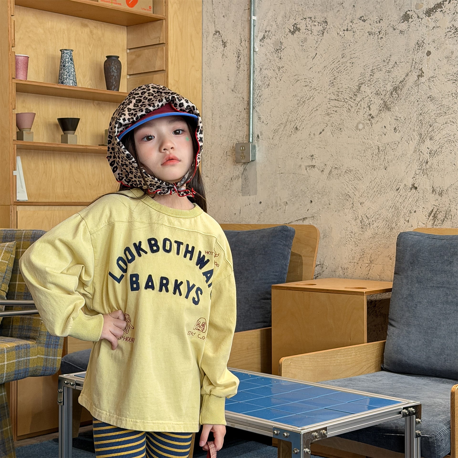 Logo Printed Cotton Sweatshirt ロゴ プリント スウェットシャツ【mh0012438】 ADbaby 長袖Tシャツ