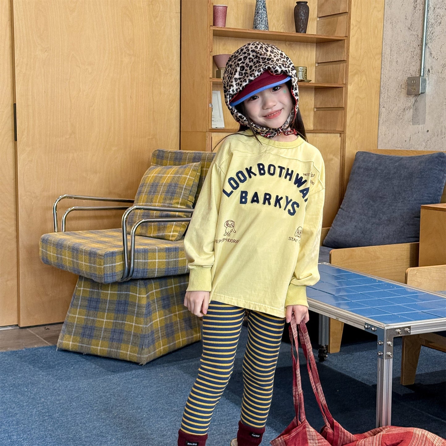 Logo Printed Cotton Sweatshirt ロゴ プリント スウェットシャツ【mh0012438】 ADbaby 長袖Tシャツ