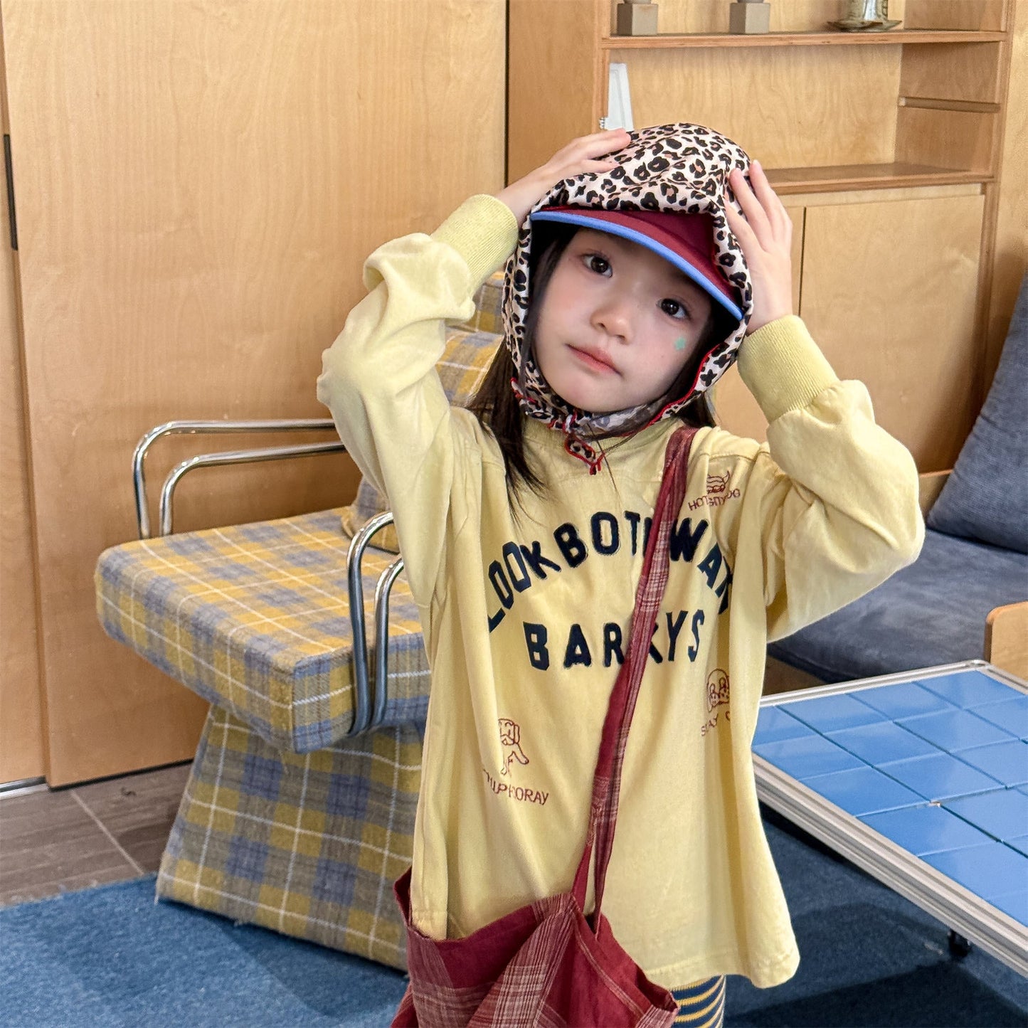 Logo Printed Cotton Sweatshirt ロゴ プリント スウェットシャツ【mh0012438】 ADbaby 長袖Tシャツ