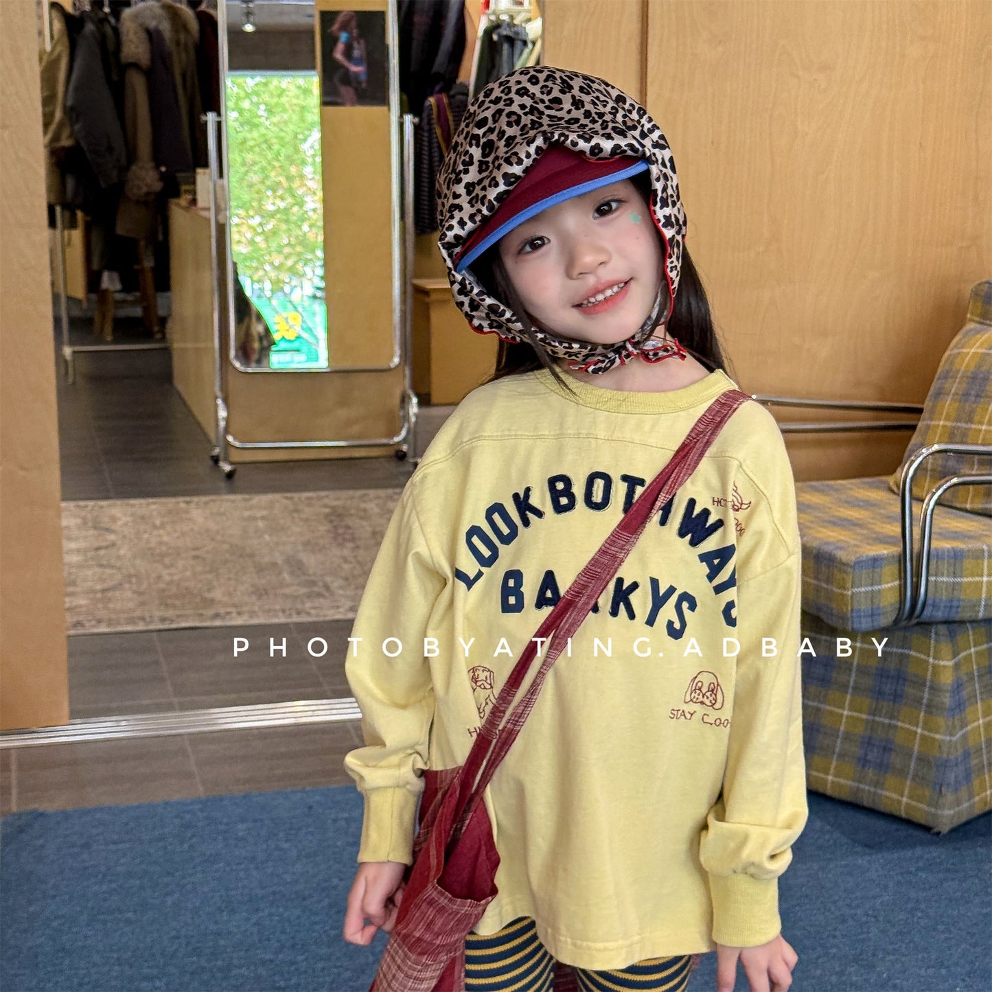Logo Printed Cotton Sweatshirt ロゴ プリント スウェットシャツ【mh0012438】 ADbaby 長袖Tシャツ