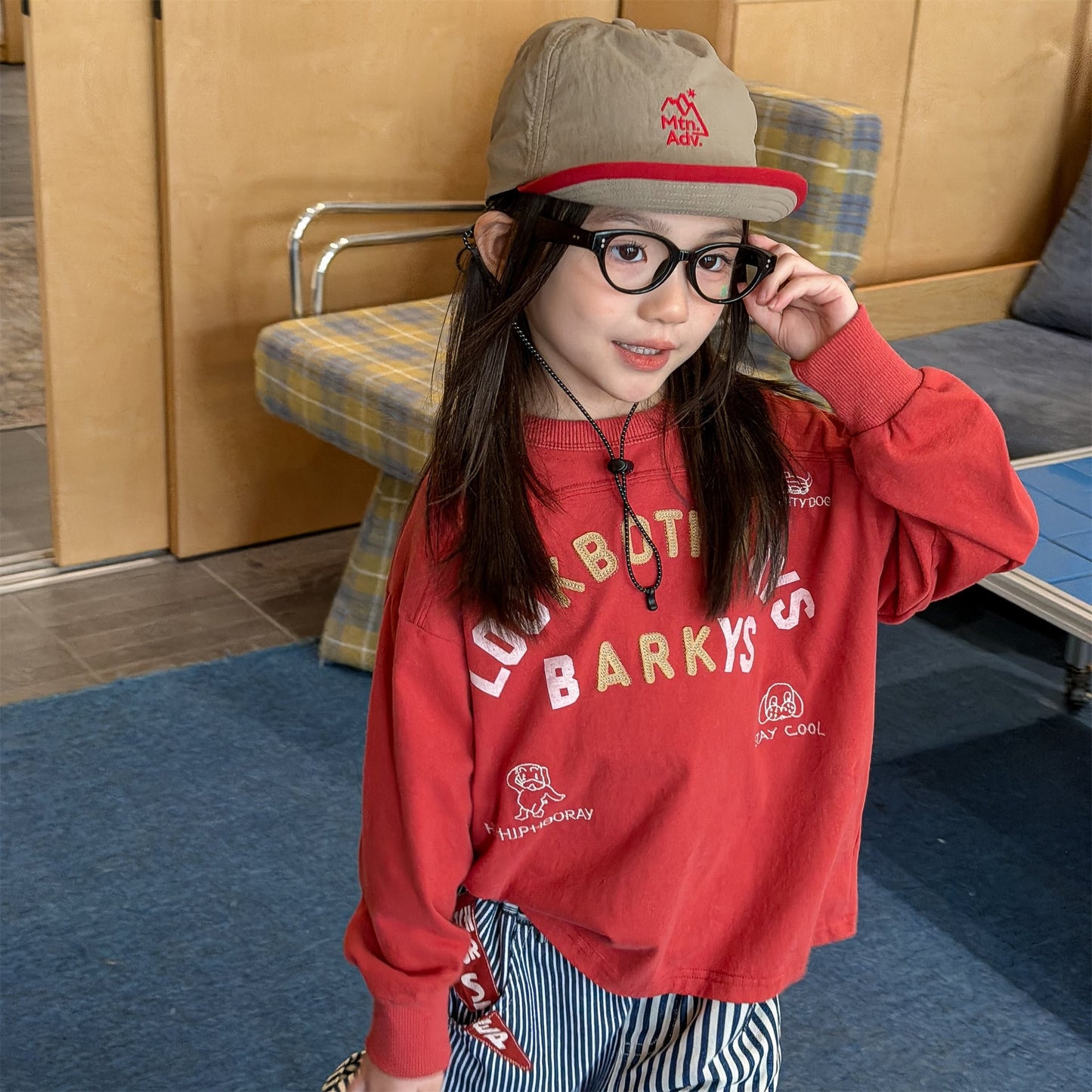Logo Printed Cotton Sweatshirt ロゴ プリント スウェットシャツ【mh0012438】 ADbaby 長袖Tシャツ