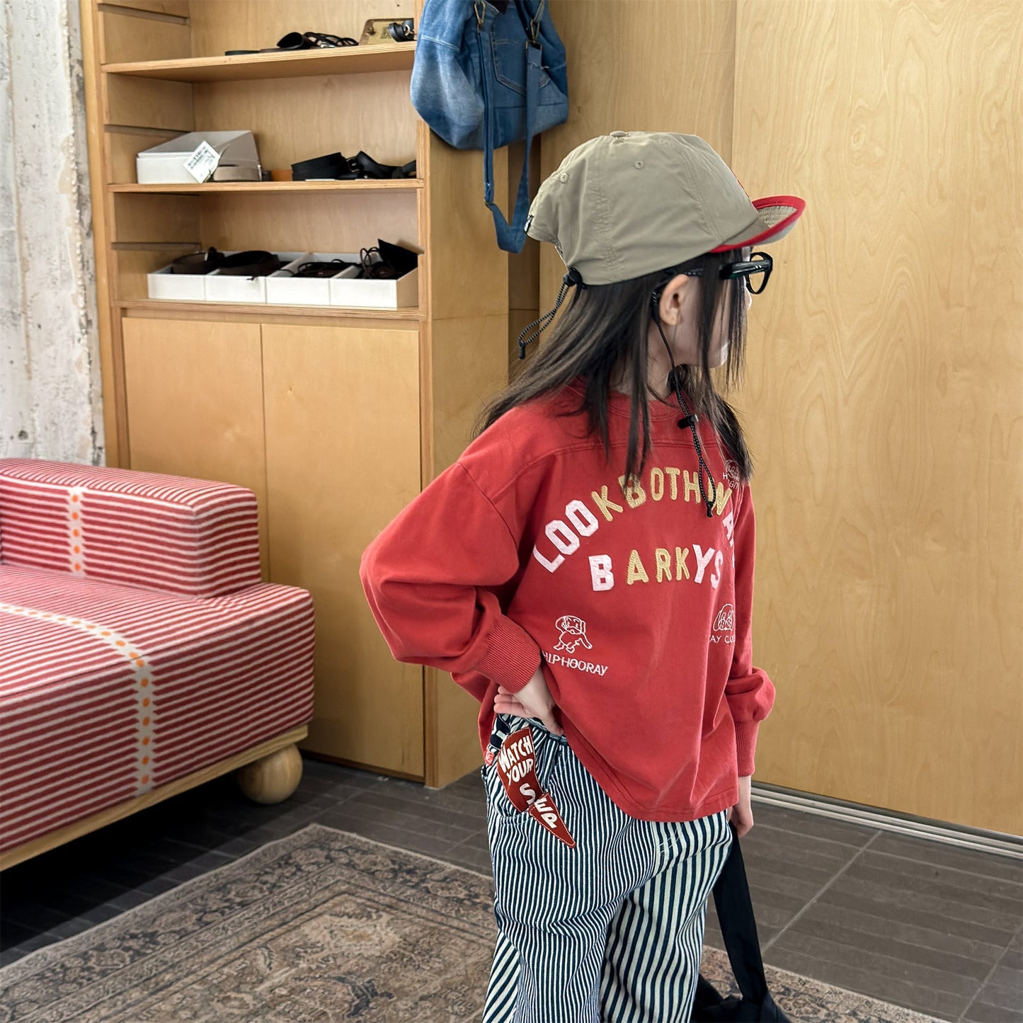 Logo Printed Cotton Sweatshirt ロゴ プリント スウェットシャツ【mh0012438】 ADbaby 長袖Tシャツ