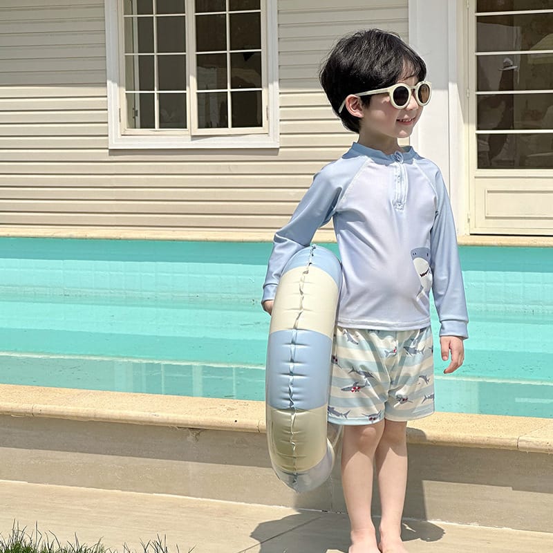 Long-Sleeve Animal Print Rash Guard Shorts Set ラグラン 長袖ラッシュガード ショートパンツ【mh0013339】 mamahalo kids ベビー用水着