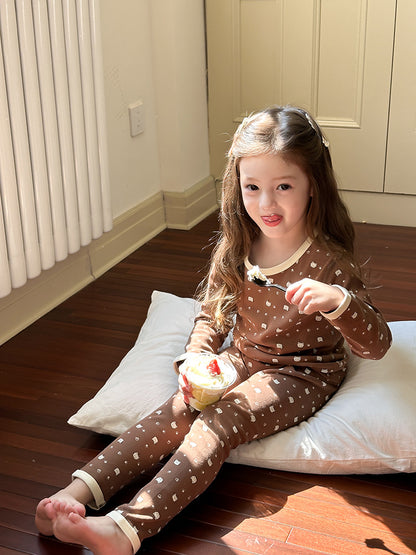 Long Sleeve Printed Pajama Set 長袖 プリント パジャマ セット【mh0012244】 Ambb 長袖パジャマ