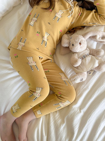 Long Sleeve Printed Pajama Set 長袖 プリント パジャマ セット【mh0012244】 Ambb 長袖パジャマ