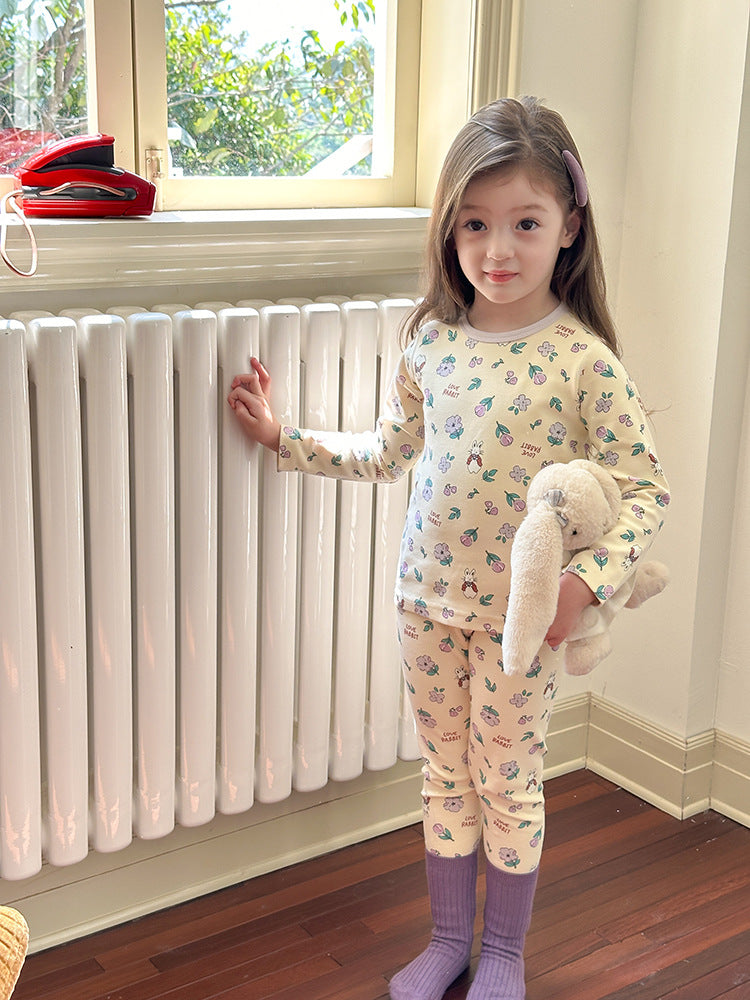 Long Sleeve Printed Pajama Set 長袖 プリント パジャマ セット【mh0012244】 Ambb 長袖パジャマ
