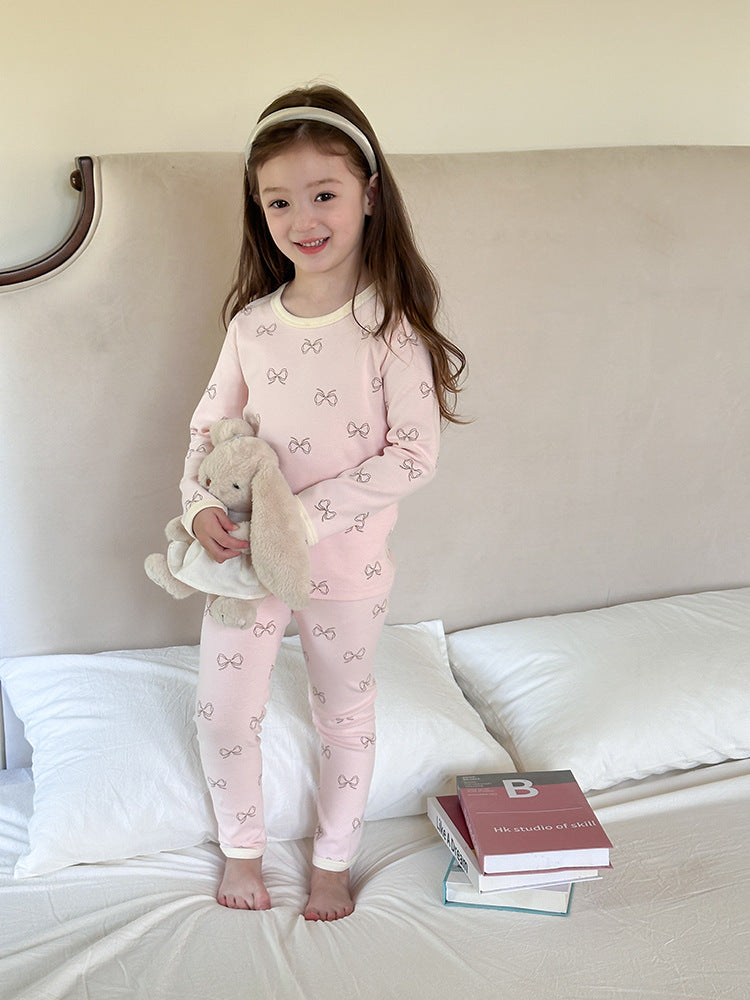 Long Sleeve Printed Pajama Set 長袖 プリント パジャマ セット【mh0012244】 Ambb 長袖パジャマ