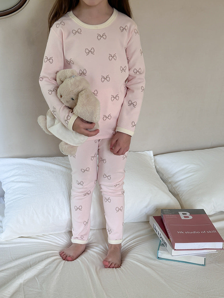 Long Sleeve Printed Pajama Set 長袖 プリント パジャマ セット【mh0012244】 Ambb 長袖パジャマ