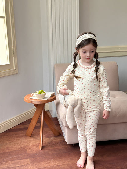 Long Sleeve Printed Pajama Set 長袖 プリント パジャマ セット【mh0012244】 Ambb 長袖パジャマ