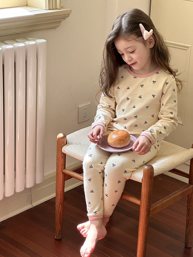 Long Sleeve Printed Pajama Set 長袖 プリント パジャマ セット【mh0012244】 Ambb 長袖パジャマ